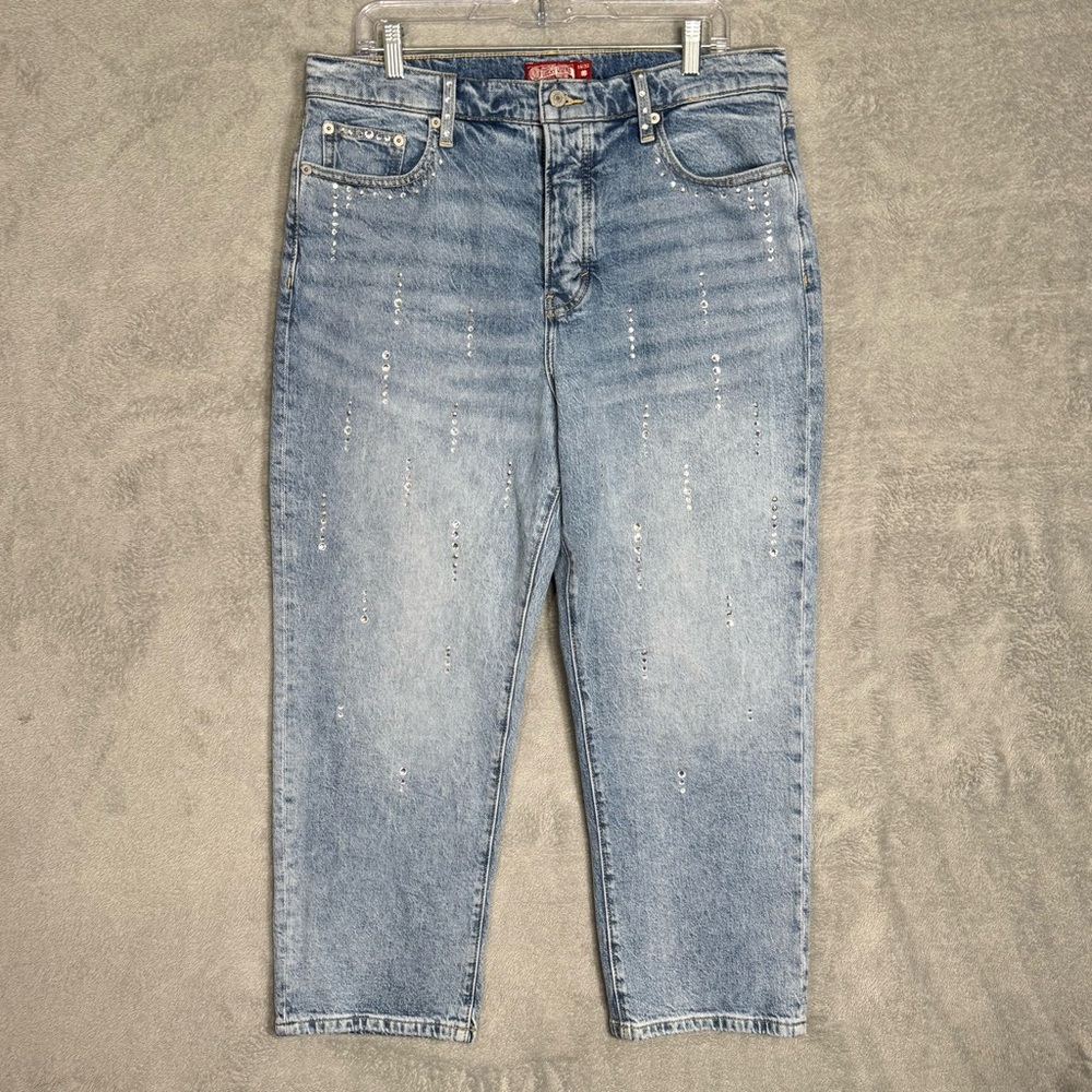 Lucky Brand Lucky Legend Rhinestone Jeans Women’s 14/32 VTG Y2K Bling Denim 90s